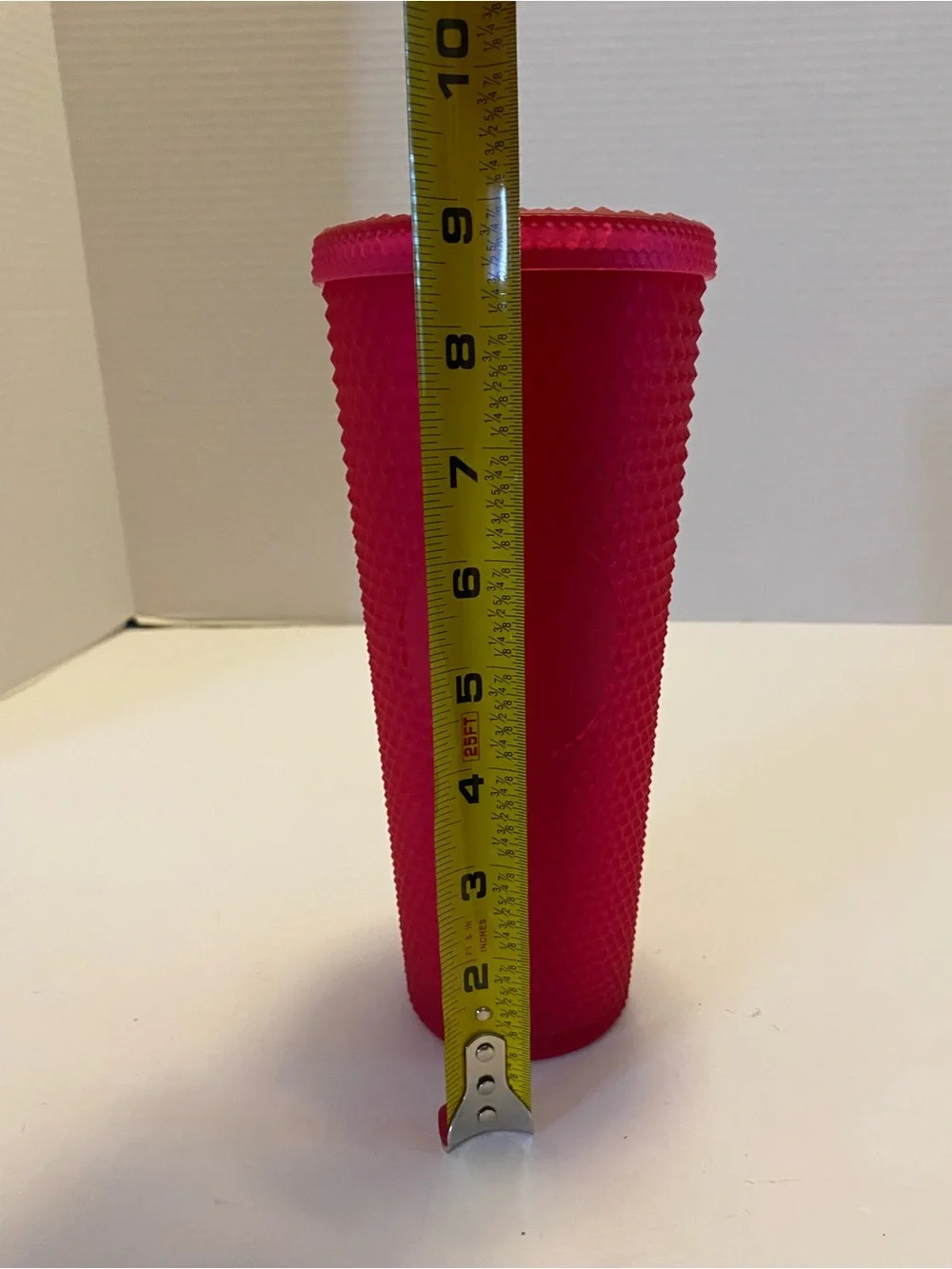 starbucks 2023 hot pink soft touch studded tumbler venti 24oz Brand New No Straw